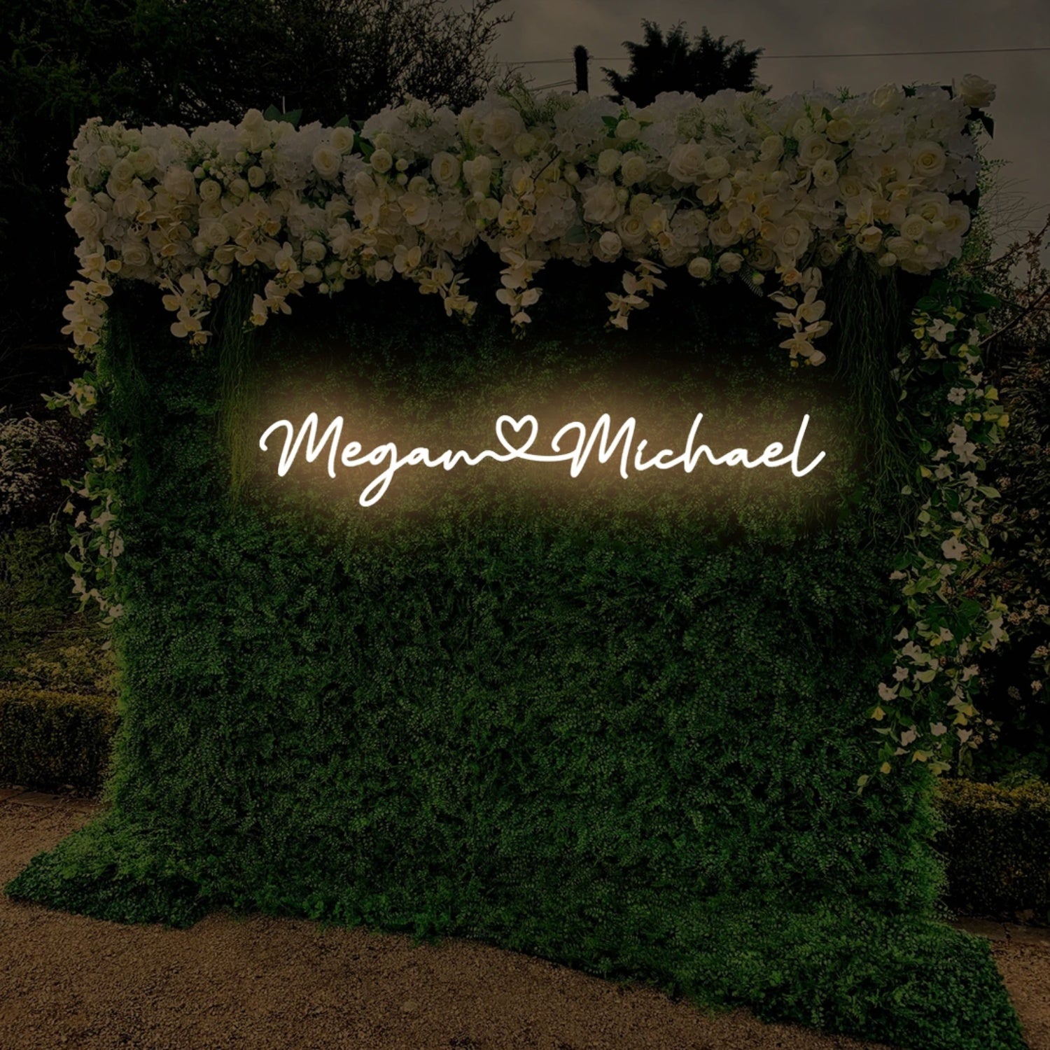 Wedding Led Neon Sign With Your First Names And Love Heart | Shineneon