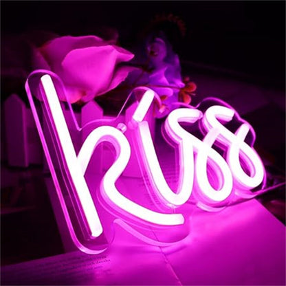 Wedding Or Bedroom Ambiance With The Kiss Led Neon Sign | Shineneon
