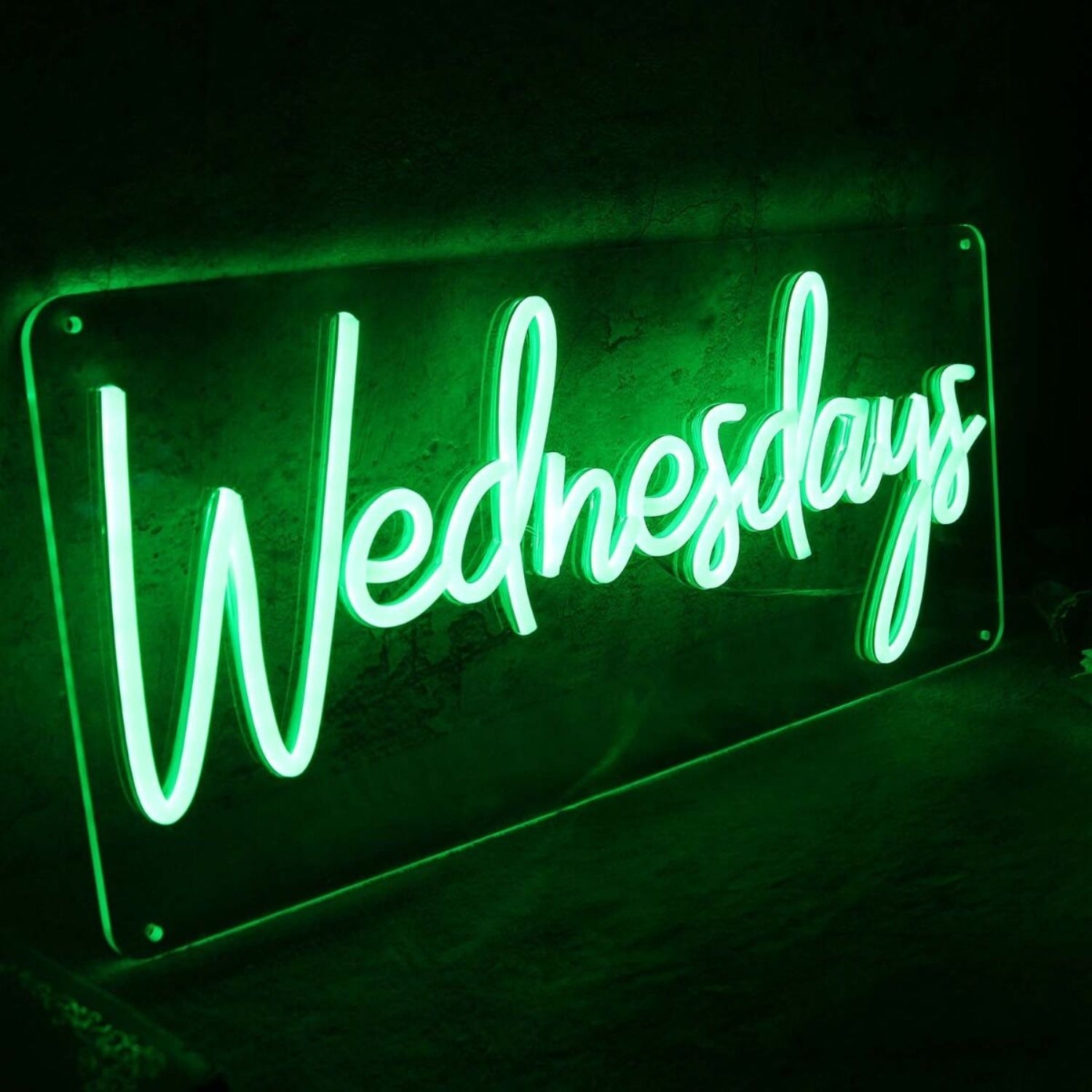 Wednesdays Green Led Neon Sign - Shineneon