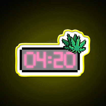 Weed Appointment Hemp Inspired Green Leaf Led Neon Sign Rgb Color - Custom LED neon sign front view