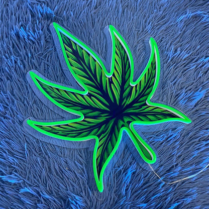 Weed Decal Printed Led Neon Sign Smoking Acrylic Decor | Shineneon