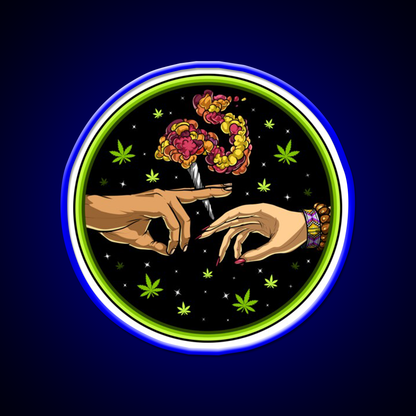 Weed Joint Hemp Inspired Green Leaf Led Neon Sign Rgb Color - LED neon sign view 5