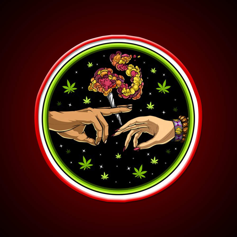 Weed Joint Hemp Inspired Green Leaf Led Neon Sign Rgb Color - LED neon sign view 10