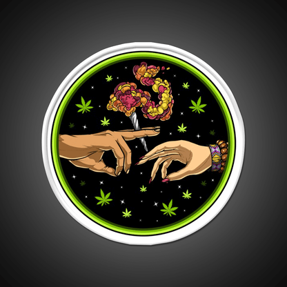Weed Joint Hemp Inspired Green Leaf Led Neon Sign Rgb Color - Shineneon