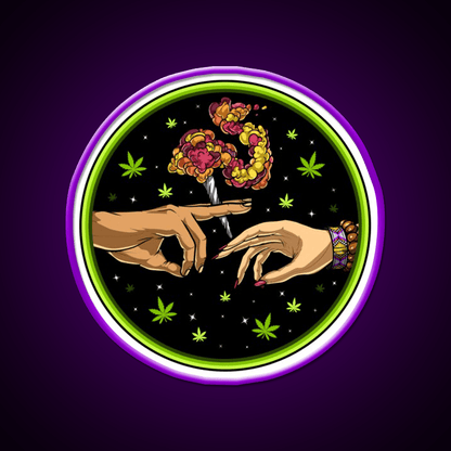 Weed Joint Hemp Inspired Green Leaf Led Neon Sign Rgb Color - Shineneon