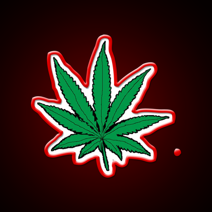Weed Leaf Hemp Inspired Green Leaf Led Neon Sign Rgb Color - LED neon sign view 10