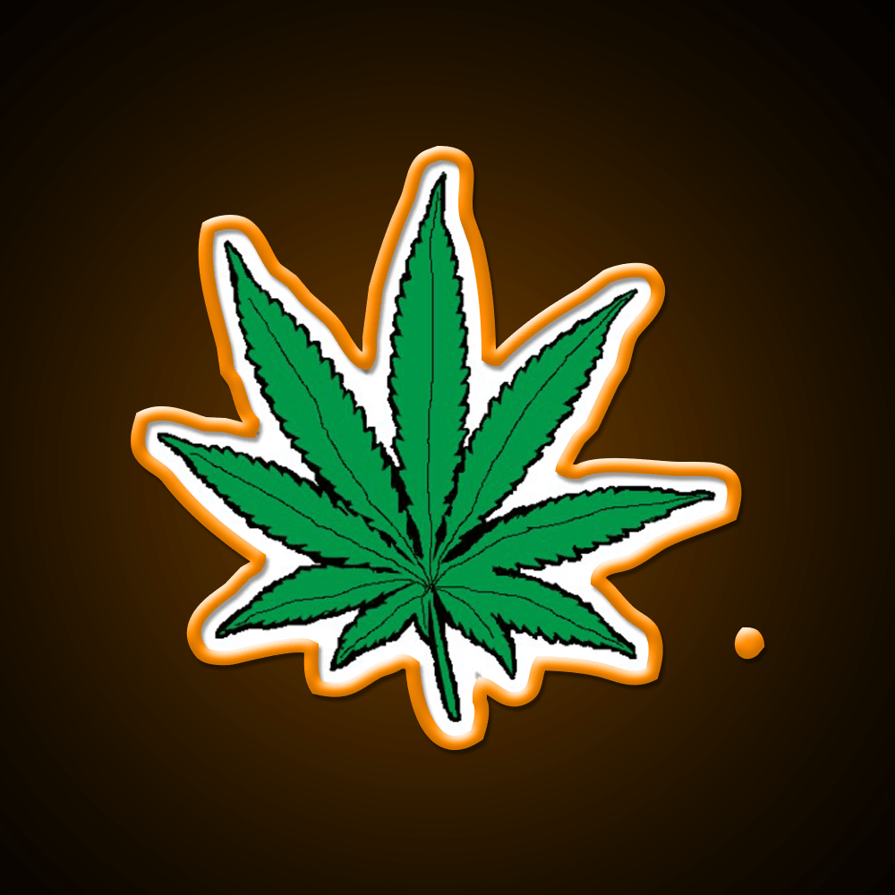 Weed Leaf Hemp Inspired Green Leaf Led Neon Sign Rgb Color - Shineneon