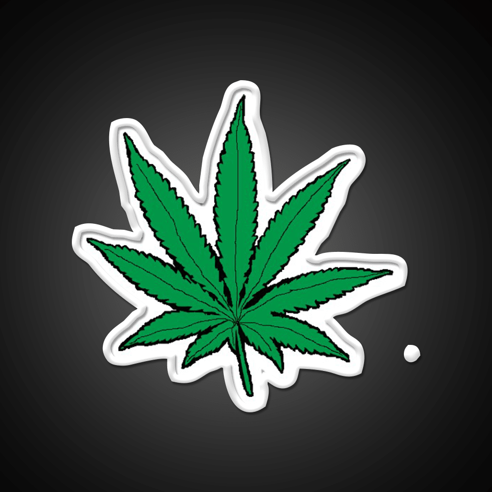 Weed Leaf Hemp Inspired Green Leaf Led Neon Sign Rgb Color - Shineneon