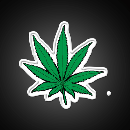 Weed Leaf Hemp Inspired Green Leaf Led Neon Sign Rgb Color - Shineneon