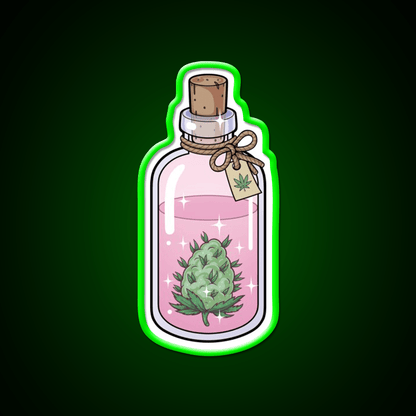 Weed Potion Hemp Inspired Green Leaf Led Neon Sign Rgb Color - Shineneon