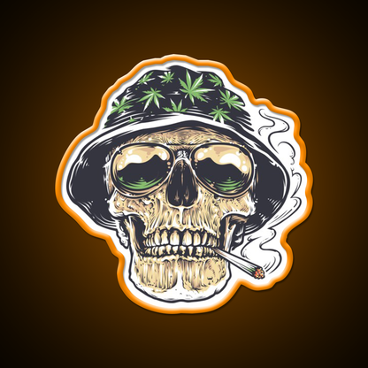 Weed Skull Hemp Inspired Green Leaf Led Neon Sign Rgb Color - LED neon sign view 6