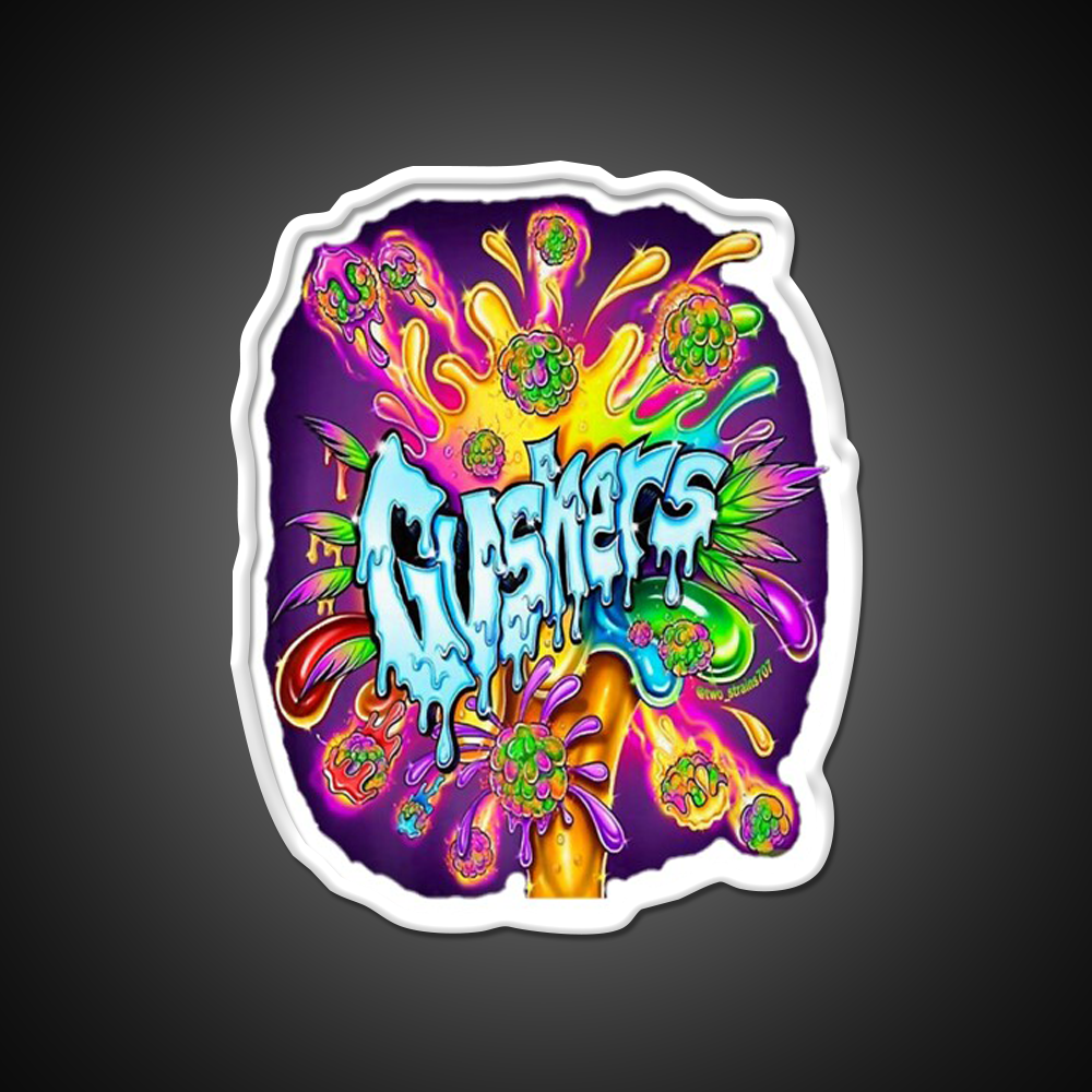 Weed Strains Gushers 420 Culture Hemp Inspired Green Leaf Led Neon Sign Rgb Color - Shineneon