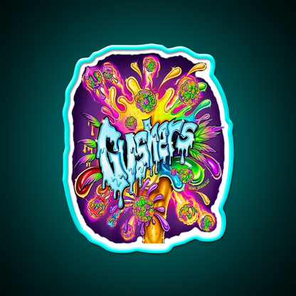 Weed Strains Gushers 420 Culture Hemp Inspired Green Leaf Led Neon Sign Rgb Color - Shineneon
