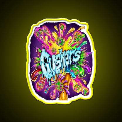 Weed Strains Gushers 420 Culture Hemp Inspired Green Leaf Led Neon Sign Rgb Color - LED neon sign view 7