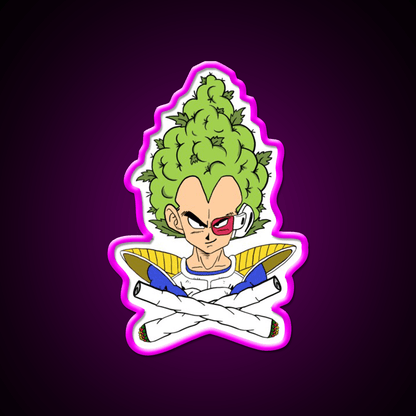 Weed Vegeta Hemp Inspired Green Leaf Led Neon Sign Rgb Color - Shineneon