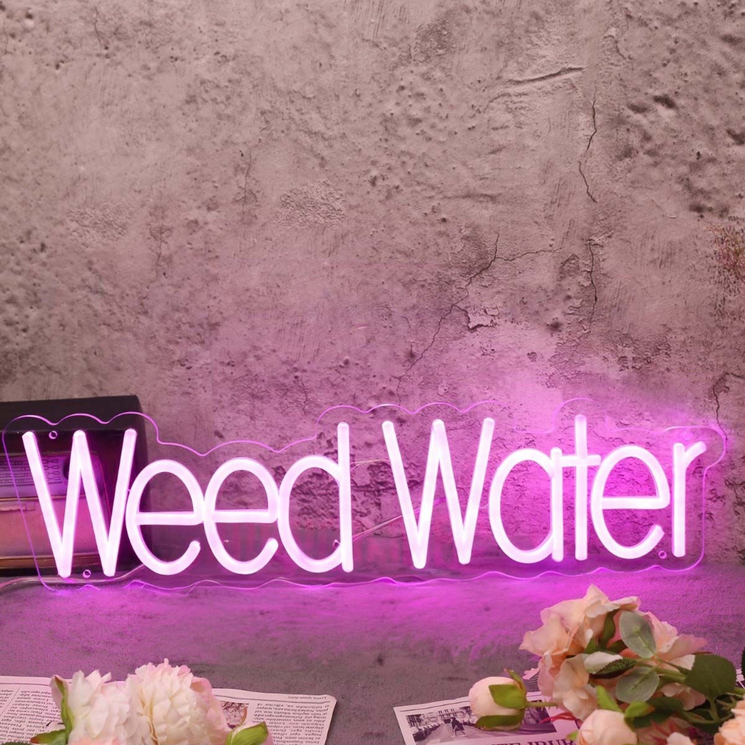 Weed Water Purple Custom Led Neon Sign - Shineneon