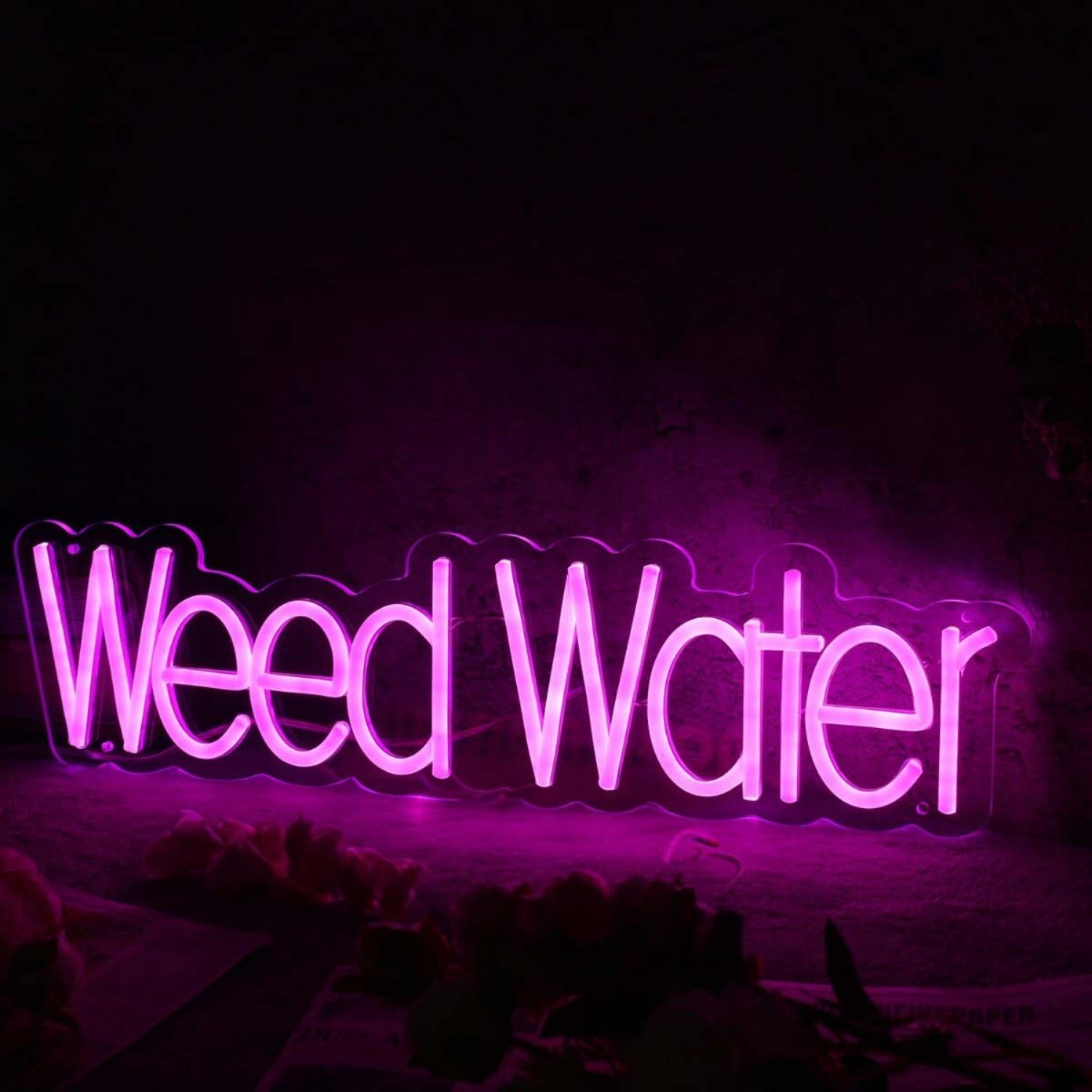 Weed Water Purple Custom Led Neon Sign - Shineneon