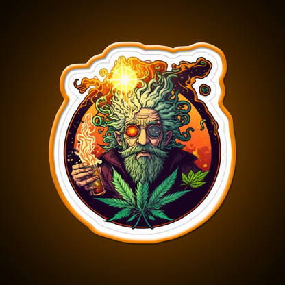 Weed Wizardry Collectible Hemp Inspired Green Leaf Led Neon Sign Rgb Color - LED neon sign view 6
