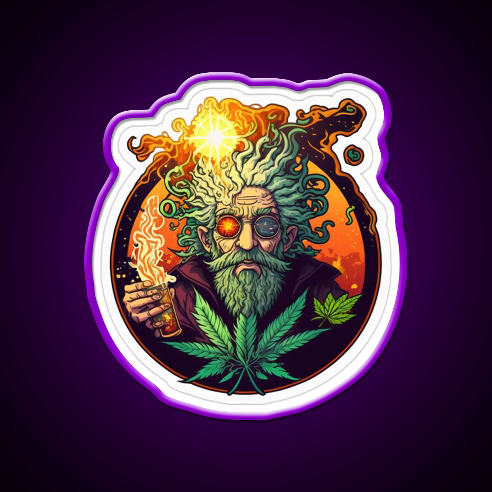 Weed Wizardry Collectible Hemp Inspired Green Leaf Led Neon Sign Rgb Color - LED neon sign view 9