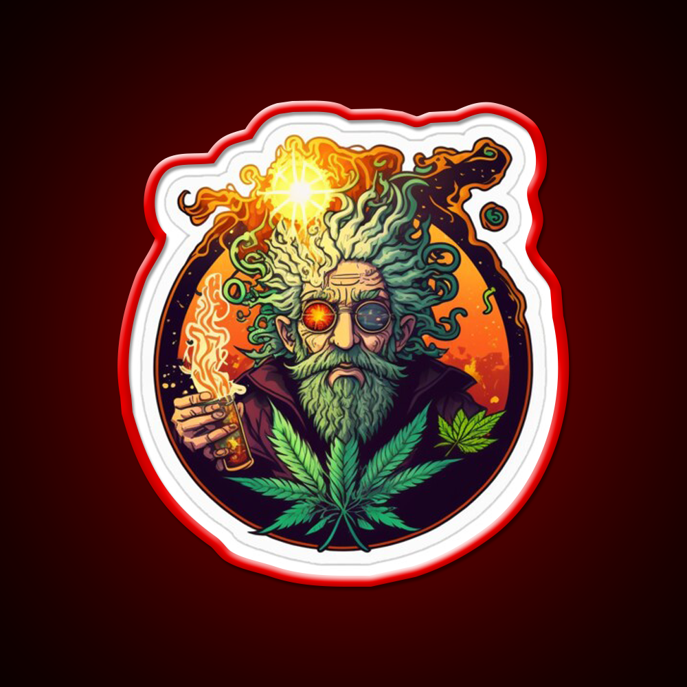 Weed Wizardry Collectible Hemp Inspired Green Leaf Led Neon Sign Rgb Color - LED neon sign view 10