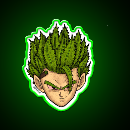 Weedheadz Gohan Hemp Inspired Green Leaf Led Neon Sign Rgb Color - LED neon sign view 8
