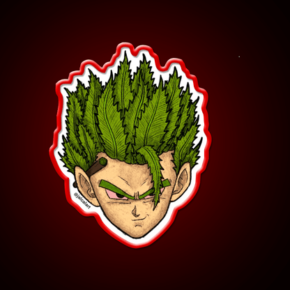 Weedheadz Gohan Hemp Inspired Green Leaf Led Neon Sign Rgb Color - Shineneon