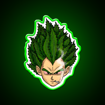 Weedheadz Vegeta Hemp Inspired Green Leaf Led Neon Sign Rgb Color - LED neon sign view 8