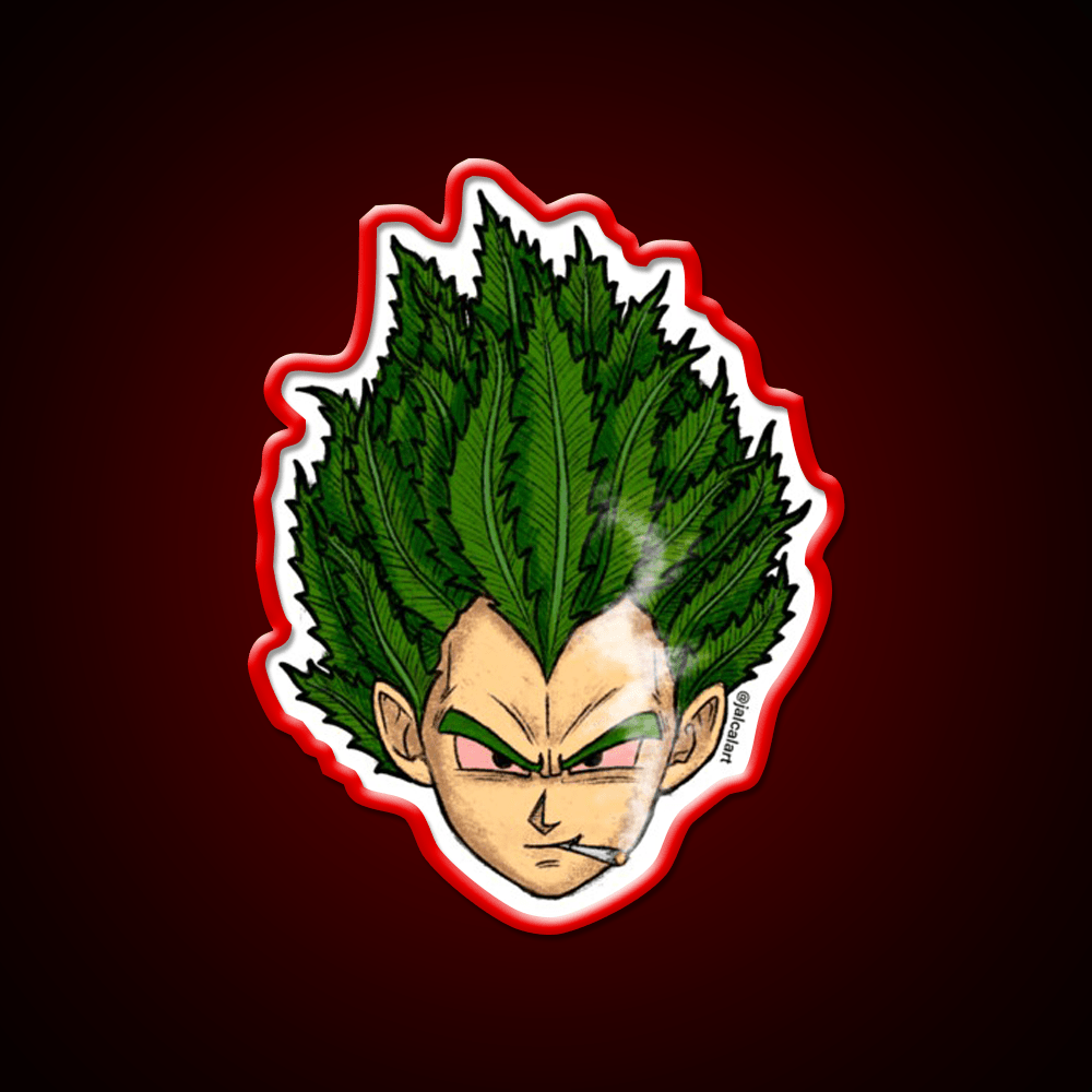 Weedheadz Vegeta Hemp Inspired Green Leaf Led Neon Sign Rgb Color - Shineneon