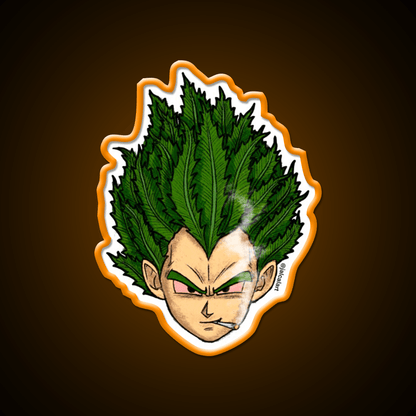 Weedheadz Vegeta Hemp Inspired Green Leaf Led Neon Sign Rgb Color - Shineneon