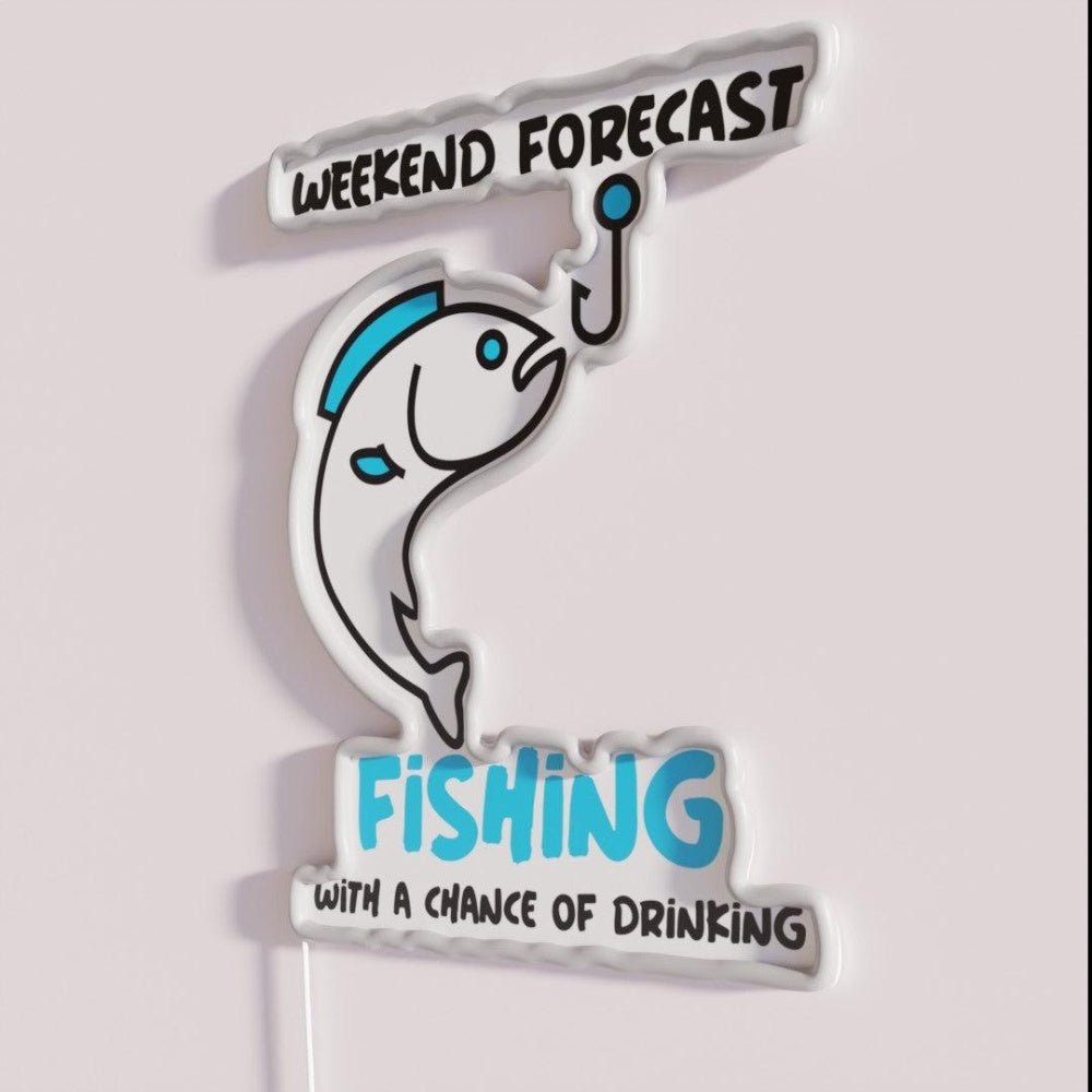 Weekend Forecast Fishing Rgb Led Neon Sign - Shineneon