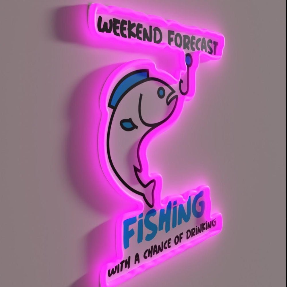 Weekend Forecast Fishing Rgb Led Neon Sign - Shineneon