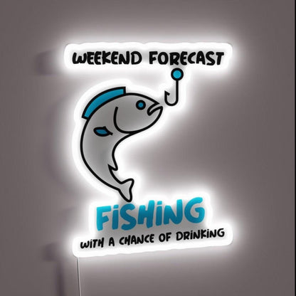 Weekend Forecast Fishing Rgb Led Neon Sign - Shineneon