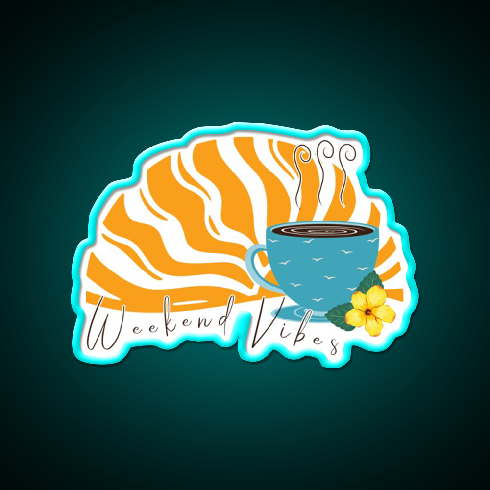 Weekend Vibes Cafe Led Neon Sign Espresso Bar Art Rgb Color