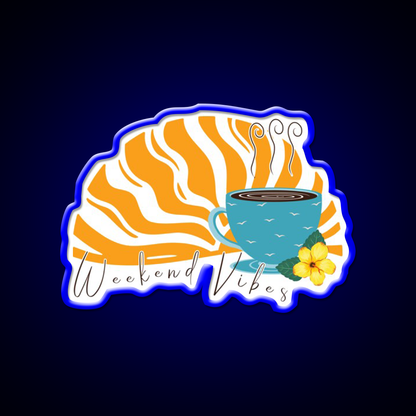 Weekend Vibes Cafe Led Neon Sign Espresso Bar Art Rgb Color