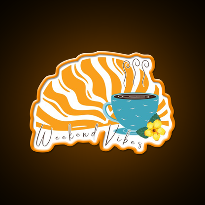 Weekend Vibes Cafe Led Neon Sign Espresso Bar Art Rgb Color