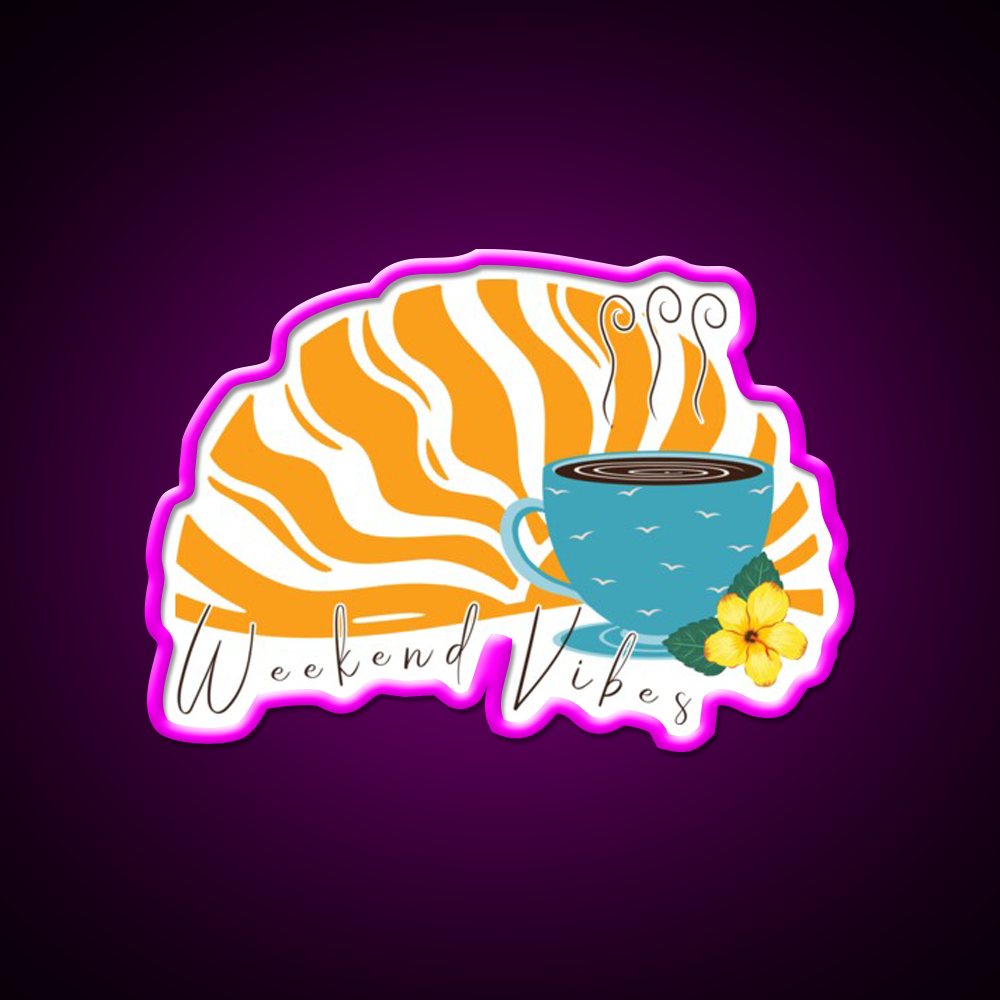 Weekend Vibes Cafe Led Neon Sign Espresso Bar Art Rgb Color