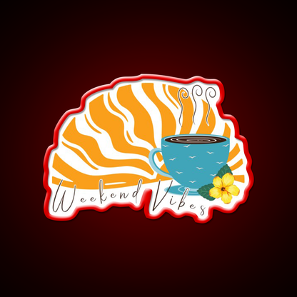 Weekend Vibes Cafe Led Neon Sign Espresso Bar Art Rgb Color