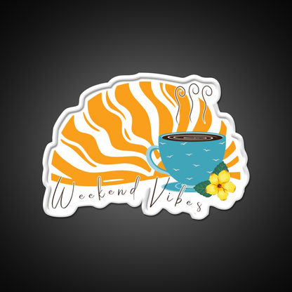 Weekend Vibes Cafe Led Neon Sign Espresso Bar Art Rgb Color