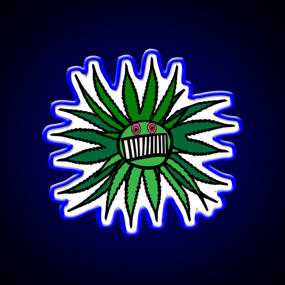 Ween Weed Whore Hemp Inspired Green Leaf Led Neon Sign Rgb Color - LED neon sign view 5