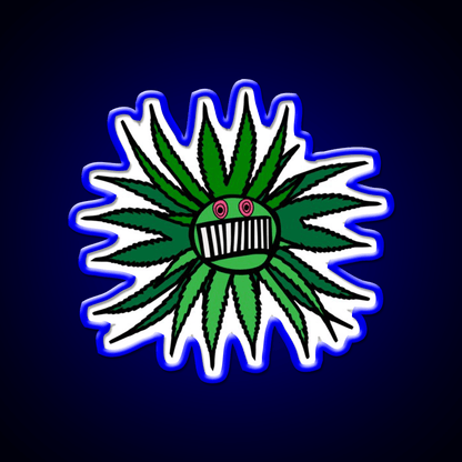 Ween Weed Whore Hemp Inspired Green Leaf Led Neon Sign Rgb Color - Shineneon