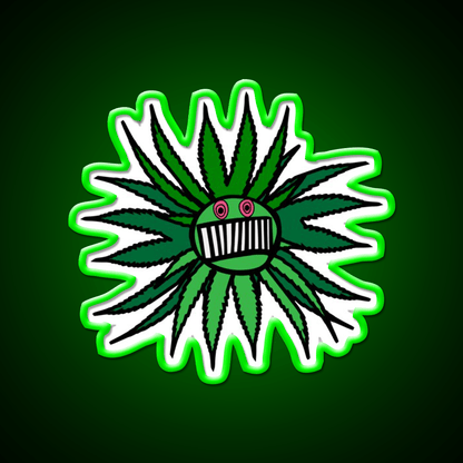 Ween Weed Whore Hemp Inspired Green Leaf Led Neon Sign Rgb Color - Shineneon