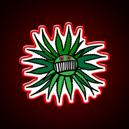 Ween Weed Whore Hemp Inspired Green Leaf Led Neon Sign Rgb Color - Shineneon