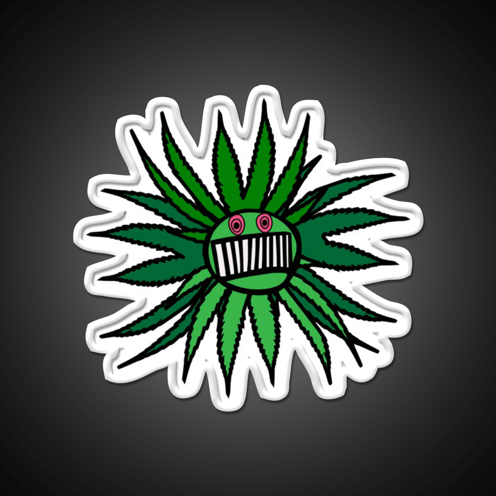 Ween Weed Whore Hemp Inspired Green Leaf Led Neon Sign Rgb Color - Shineneon