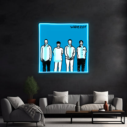 Weezor Blue Album Artwork Neon Signs Custom | Shineneon