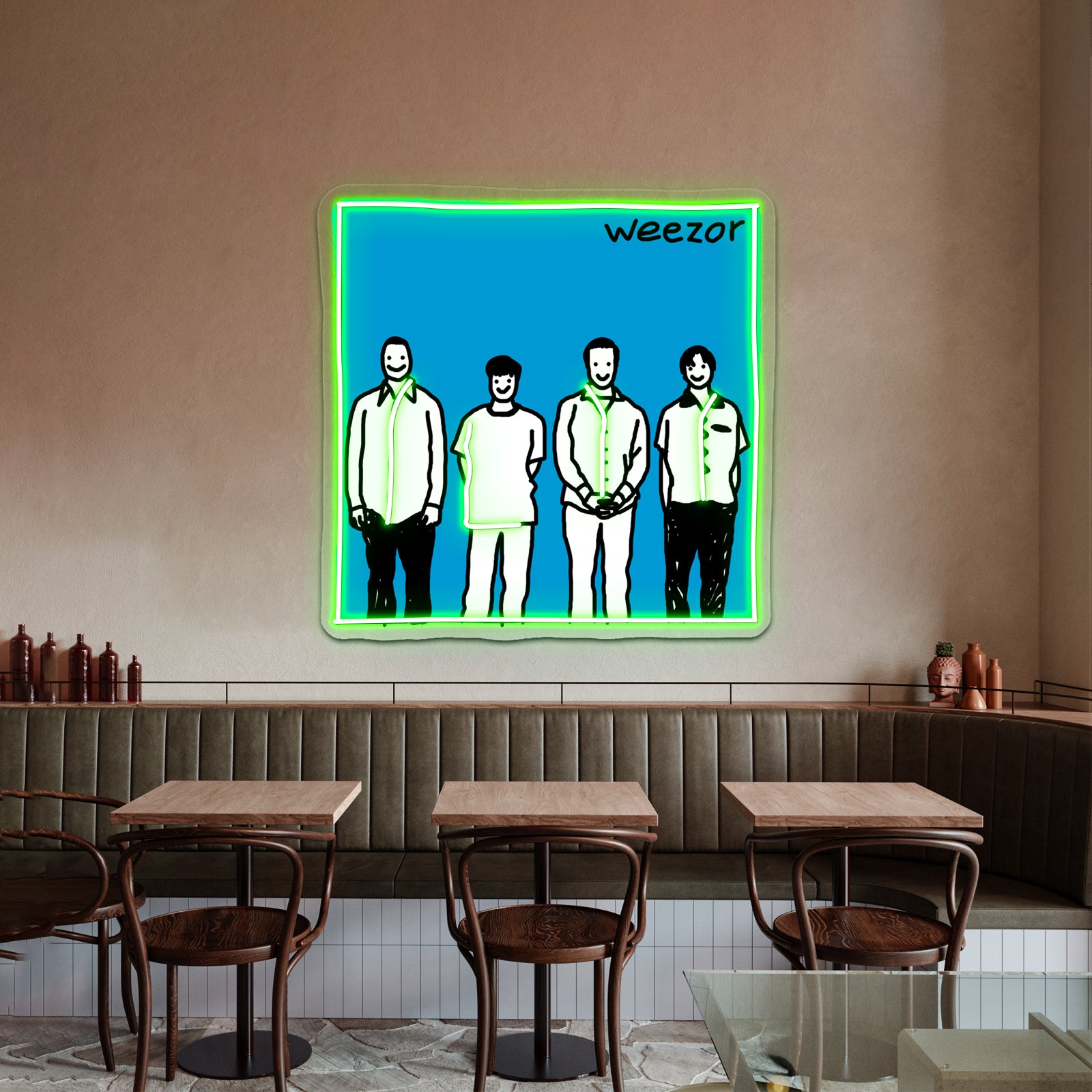 Weezor Blue Album Artwork Neon Signs Custom | Shineneon