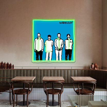 Weezor Blue Album Artwork Neon Signs Custom | Shineneon