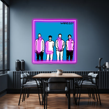 Weezor Blue Album Artwork Neon Signs Custom | Shineneon