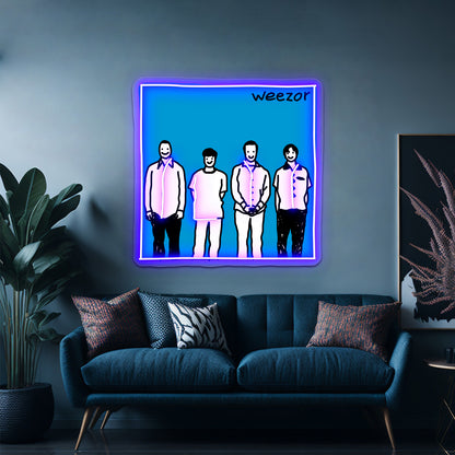 Weezor Blue Album Artwork Neon Signs Custom | Shineneon