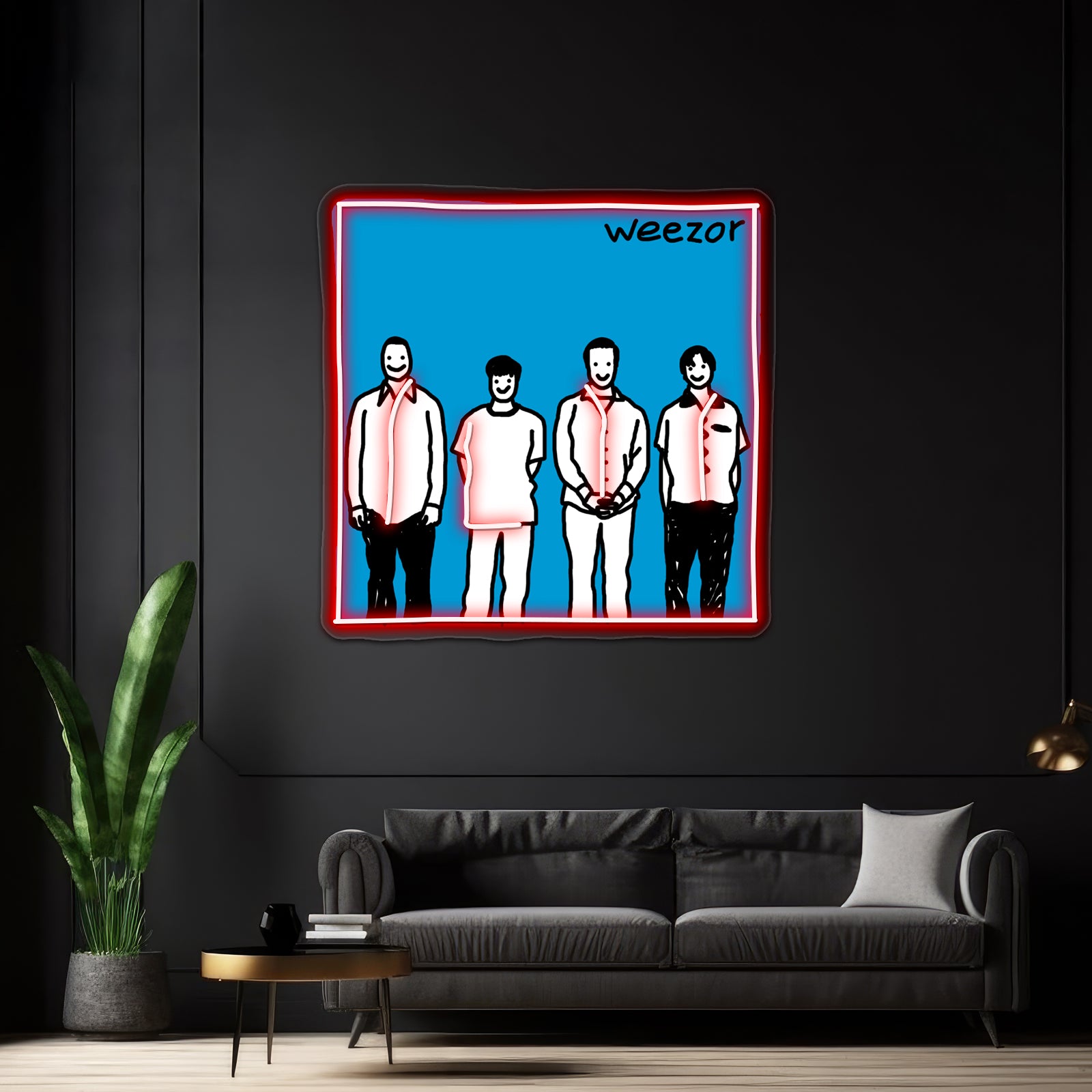 Weezor Blue Album Artwork Neon Signs Custom | Shineneon
