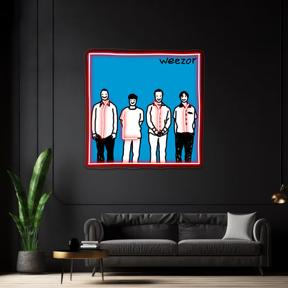 Weezor Blue Album Artwork Neon Signs Custom | Shineneon